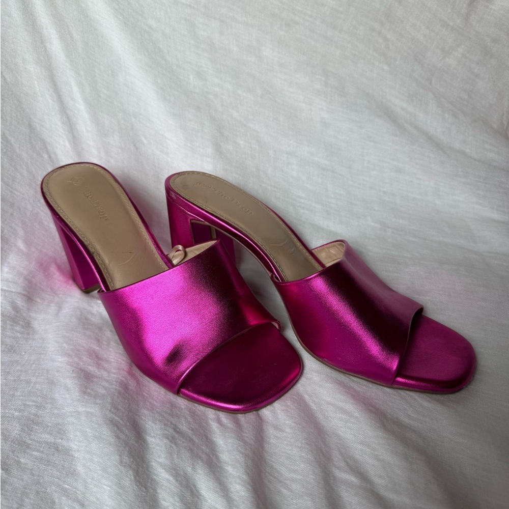 The Drop Women's Pattie High Block-Heeled Mule Sandal